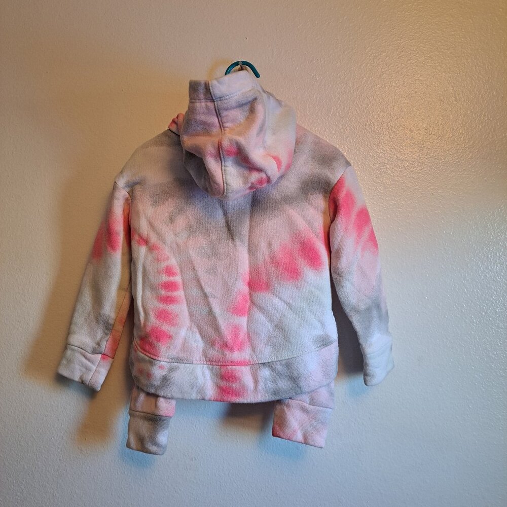 Nike Baby Girls Hyper Pink Tie Dye Swoosh Hooded Sweatshirt&Pants 2T - Picture 2 of 8